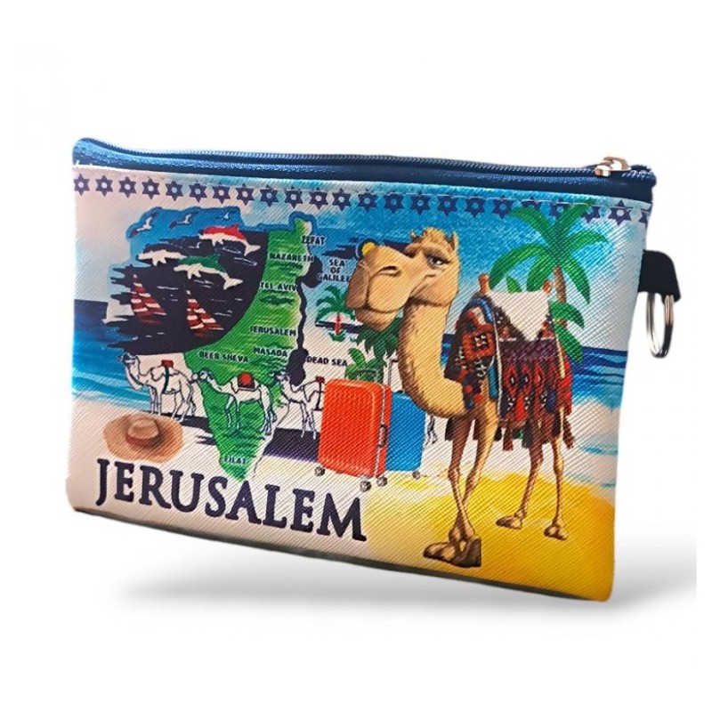 Porte-monnaie en polyester coloré Israel Ma... | Cadeau juif d'Israël