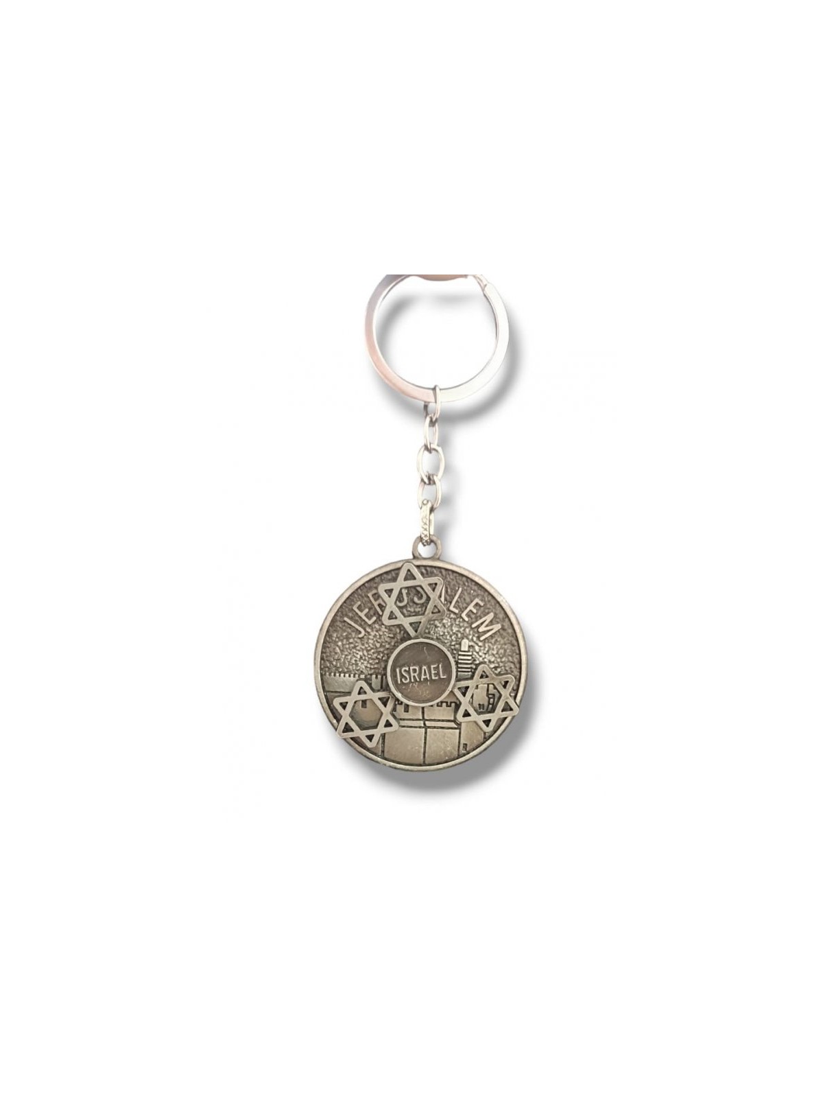 Spinner Key Chain with Revolving Stars of David... | Judaica Keychains