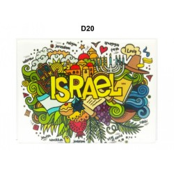 Ceramic Magnet Colorful Judaica Motifs in Israel | Jewish Magnets