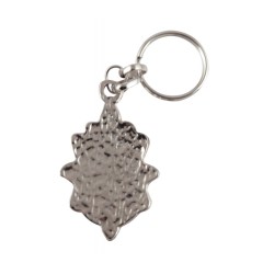Blue Hamsa Keychain with Decorative Fish and He... | Judaica Keychains