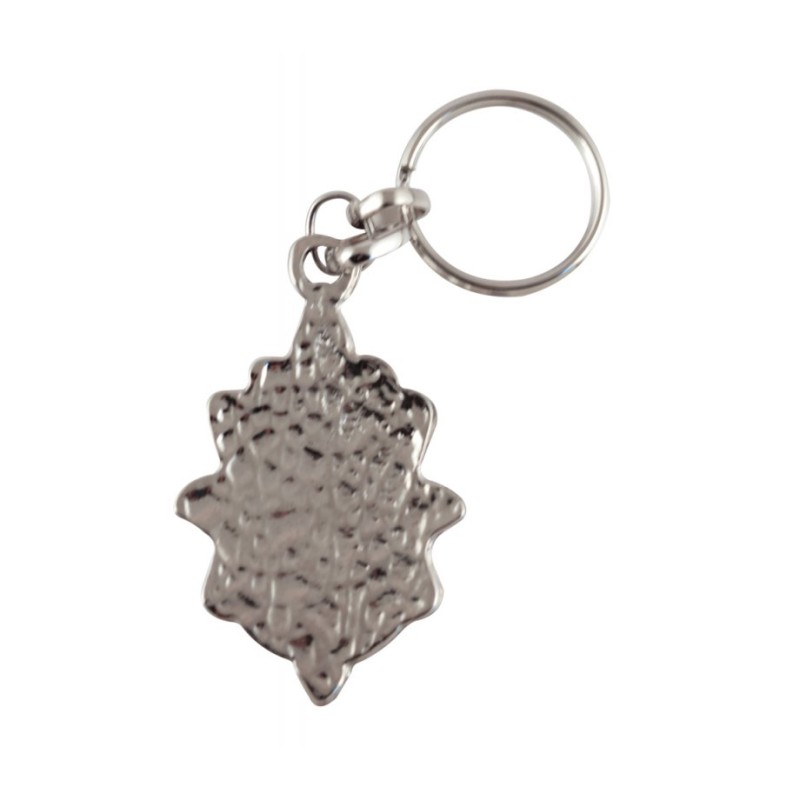 Blue Hamsa Keychain with Decorative Fish and He... | Judaica Keychains