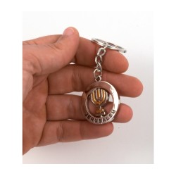 Silver Key Chain with Swivel Center Decorative ... | Judaica Keychains