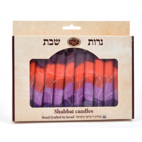 Decorative Handmade Galilee Shabbat Candles Red a... | Sabbath Candles