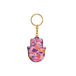 Yair Emanuel Gold Key Chain with Enamel Finish ... | Judaica Keychains