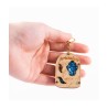 Wood Jerusalem Key Chain with Semi Precious Sto... | Judaica Keychains