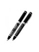 Stylo à bille noir avec inscription Travellers anglaise argentée... | Stylos israéliens