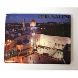 Ceramic Magnet Western Wall and Jerusalem at Night | Jewish Magnets