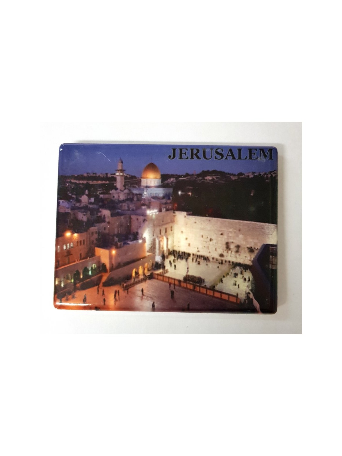 Ceramic Magnet Western Wall and Jerusalem at Night | Jewish Magnets