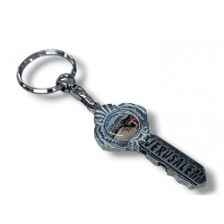 Key Ring Key shaped with Jerusalem Theme | Judaica Keychains