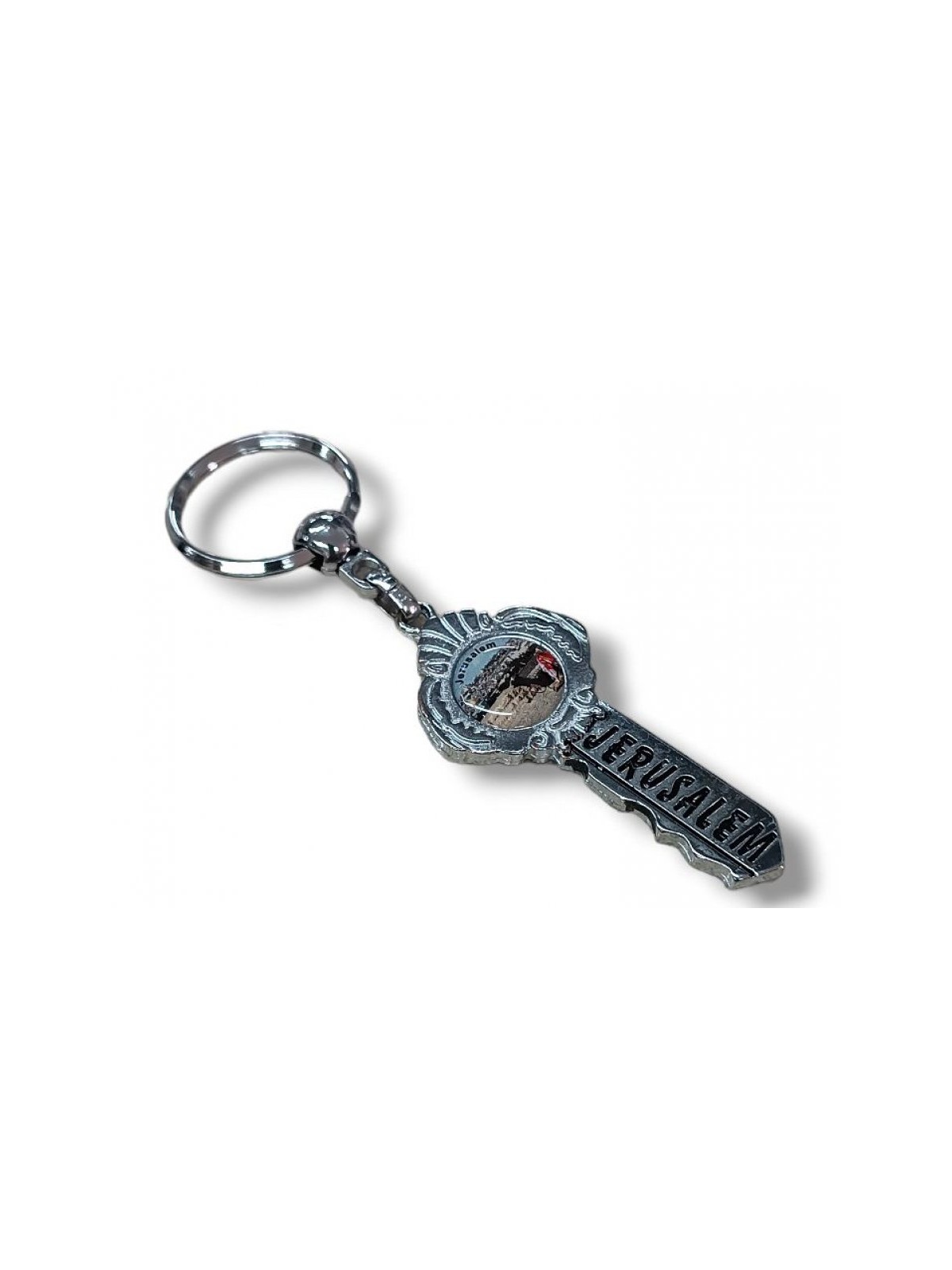 Key Ring Key shaped with Jerusalem Theme | Judaica Keychains
