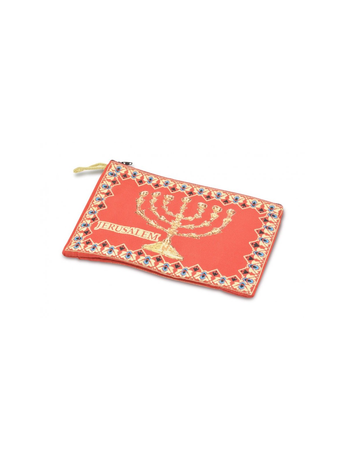 Embroidered Large Fabric Purse Seven Bran... | Jewish Gift from Israel