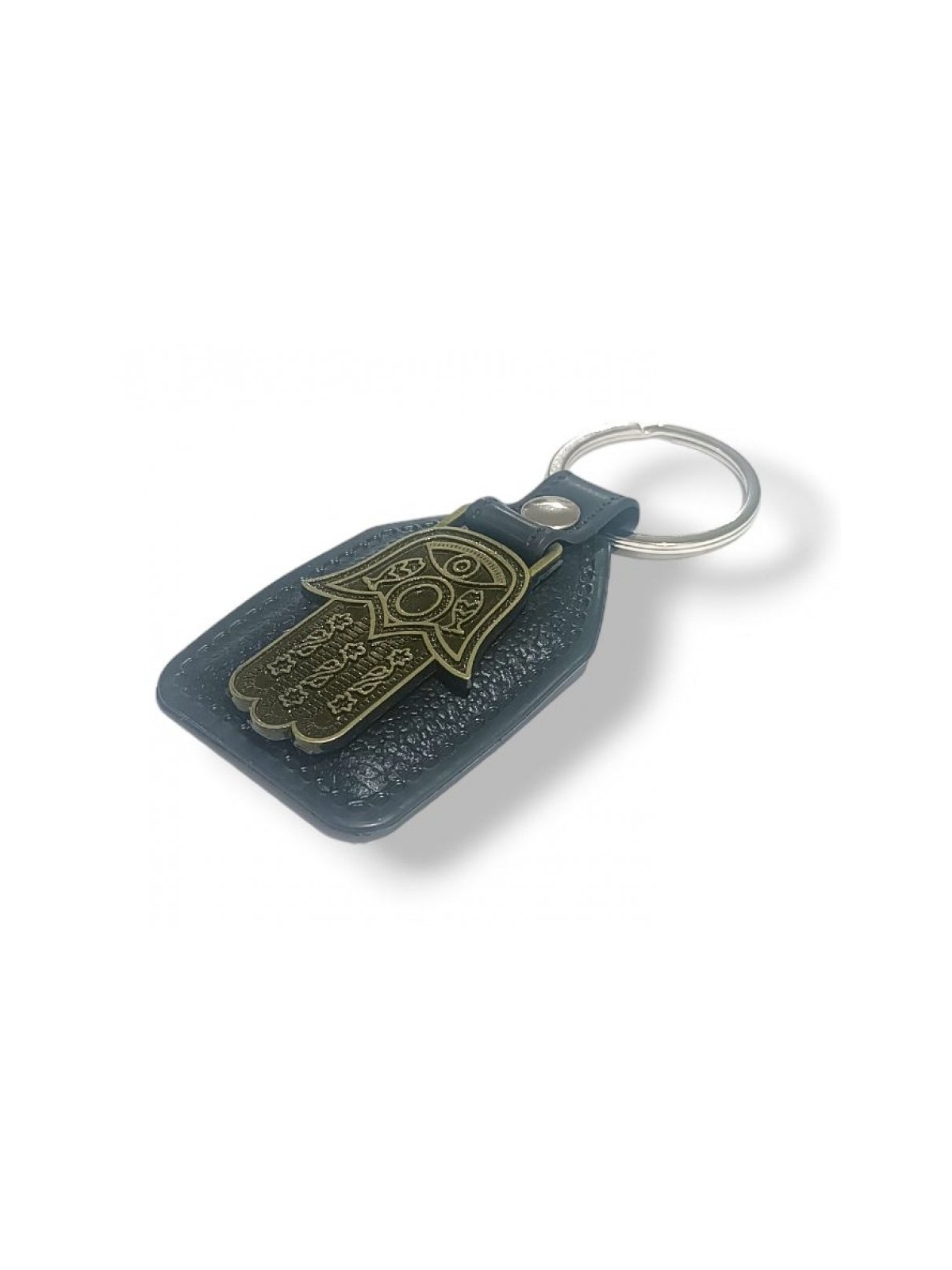 Key Chain with Metal Hamsa Engraved in Gold %96... | Judaica Keychains