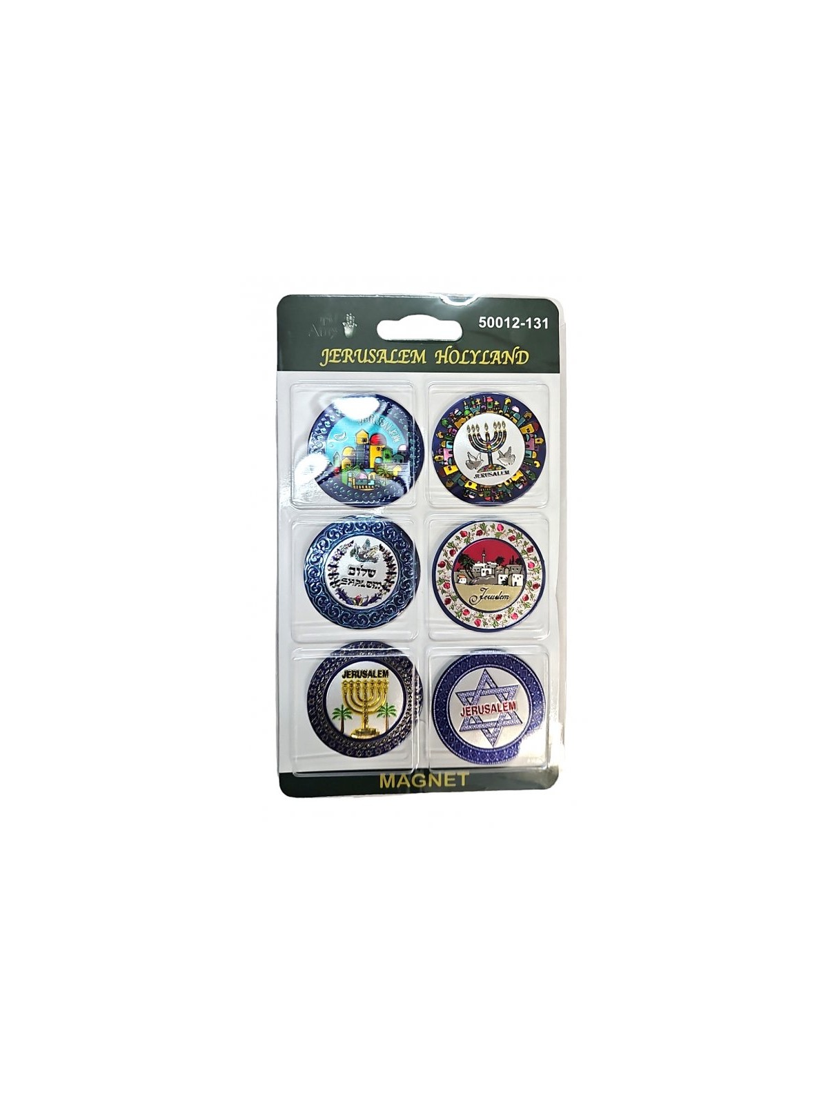 Pack of Six Luminous Fridge Magnets Rich Holy Land... | Jewish Magnets