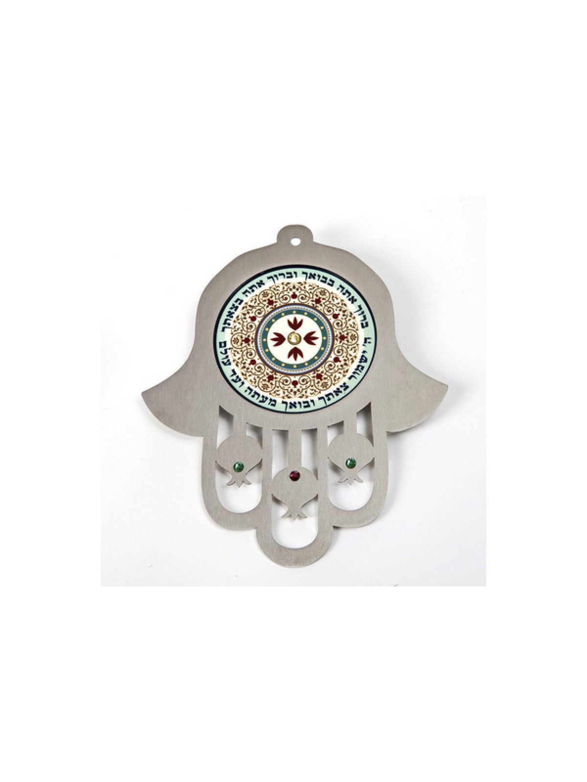 Dorit Judaica Maroon Wall Hamsa Arrival and Departure... | Hamsa Hands