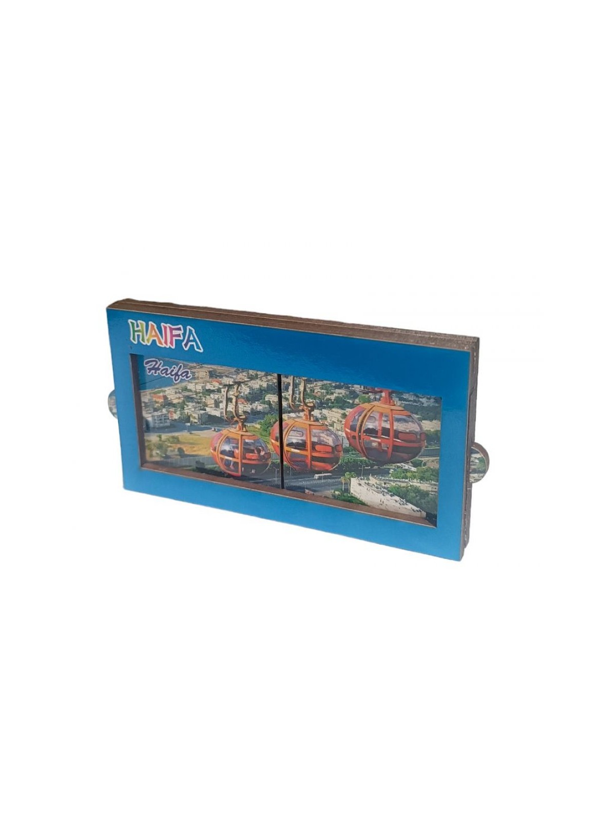 Slide Open Wood Magnet Haifa Scenes | Jewish Magnets