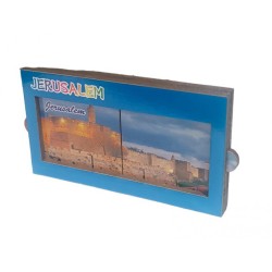 Wood Magnet with Slide Open Sides Citadel of David... | Jewish Magnets