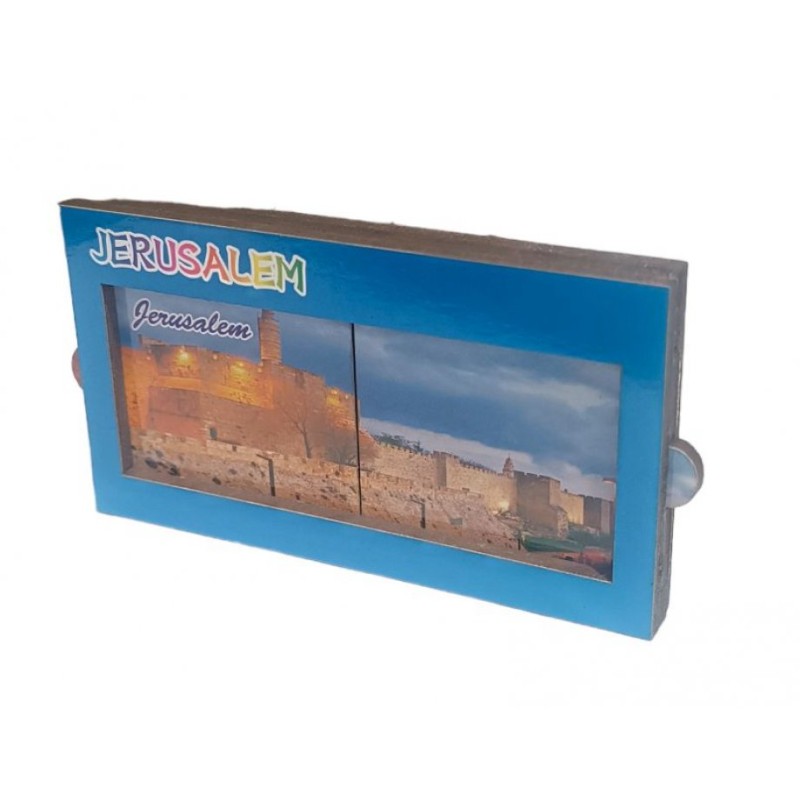 Wood Magnet with Slide Open Sides Citadel of David... | Jewish Magnets