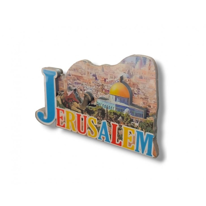 Colorful Cut Out Magnet Wood and Epoxy Dome of the... | Jewish Magnets