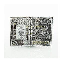 Plaqué argent autoportant maison bénédiction judaïque Mo... | Étoile de David