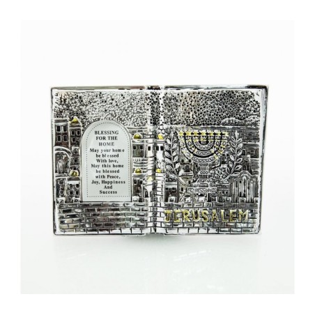 Silver Plated Free Standing Home Blessing Judaic Mo... | Star of David