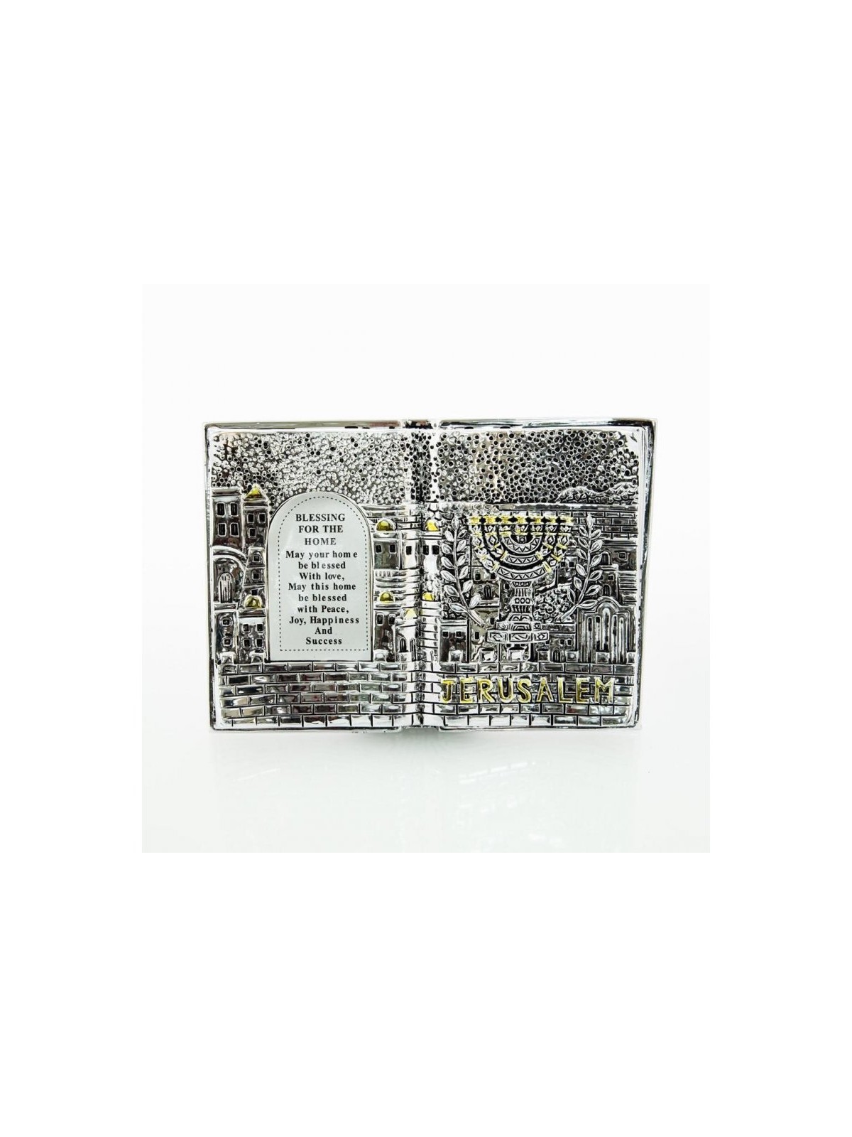 Silver Plated Free Standing Home Blessing Judaic Mo... | Star of David