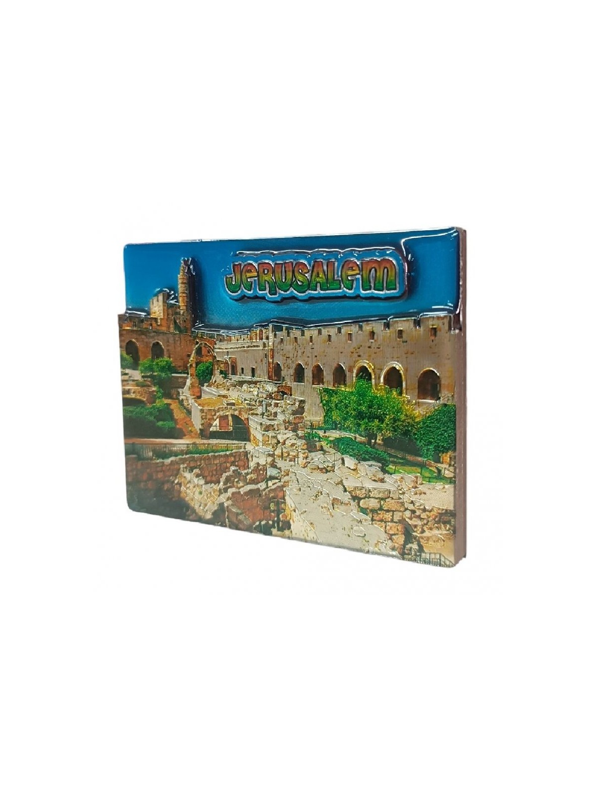 Gleaming Colorful 3 D Magnet Wood and Epoxy Citade... | Jewish Magnets