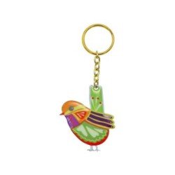 Yair Emanuel Gold Key Chain %96 Colorful Bird D... | Judaica Keychains