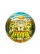 Rounded Glass Magnet %96 Bahai Gardens with Port o... | Jewish Magnets
