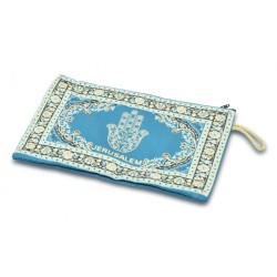 Embroidered Fabric Purse Teal Hamsa with ... | Jewish Gift from Israel