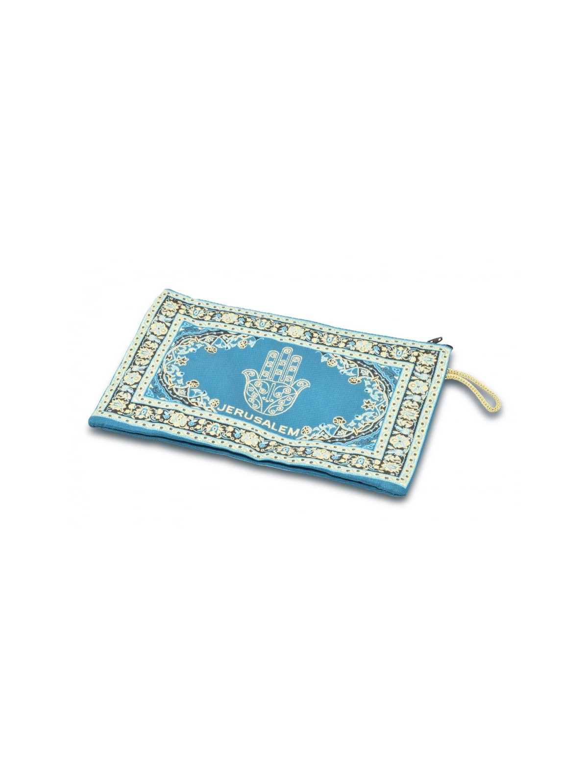 Embroidered Fabric Purse Teal Hamsa with ... | Jewish Gift from Israel