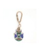 Blue Green Hamsa Key Ring by Ester Shahaf | Judaica Keychains