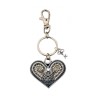 Metalwork Heart Keychain by Ester Shahaf | Judaica Keychains