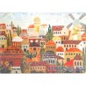 Ceramic Magnet Colorful Jerusalem and its Landmark... | Jewish Magnets