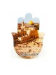 Ceramic Hamsa Magnet Jerusalem of Gold with the Do... | Jewish Magnets