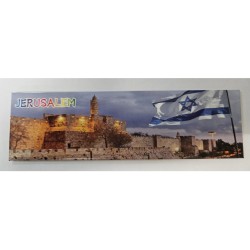 Colorful Long Magnet Jerusalems Citadel of David a... | Jewish Magnets