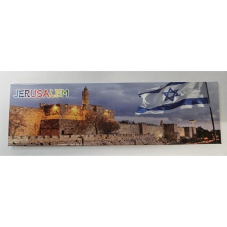 Colorful Long Magnet Jerusalems Citadel of David a... | Jewish Magnets