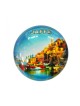 Rounded Glass Magnet Port of Jaffa | Jewish Magnets