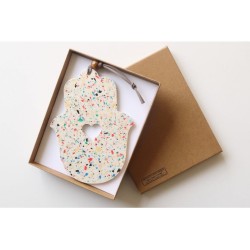 Graciela Noemi Handcrafted Terrazzo Hamsa Cutout Hear... | Hamsa Hands