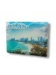 Textured Ceramic Magnet %96 Colorful Tel Aviv Seas... | Jewish Magnets