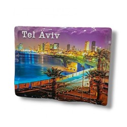 Textured Ceramic Magnet %96 Colorful Tel Aviv at N... | Jewish Magnets