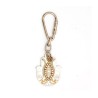 White Gold Hamsa Key Chain by Ester Shahaf | Judaica Keychains
