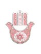 Pink Dove Wall Hamsa by Ester Shahaf | Hamsa Hands