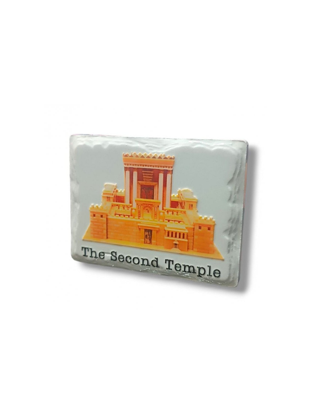 Textured Ceramic Magnet View of Majestic Golden Se... | Jewish Magnets