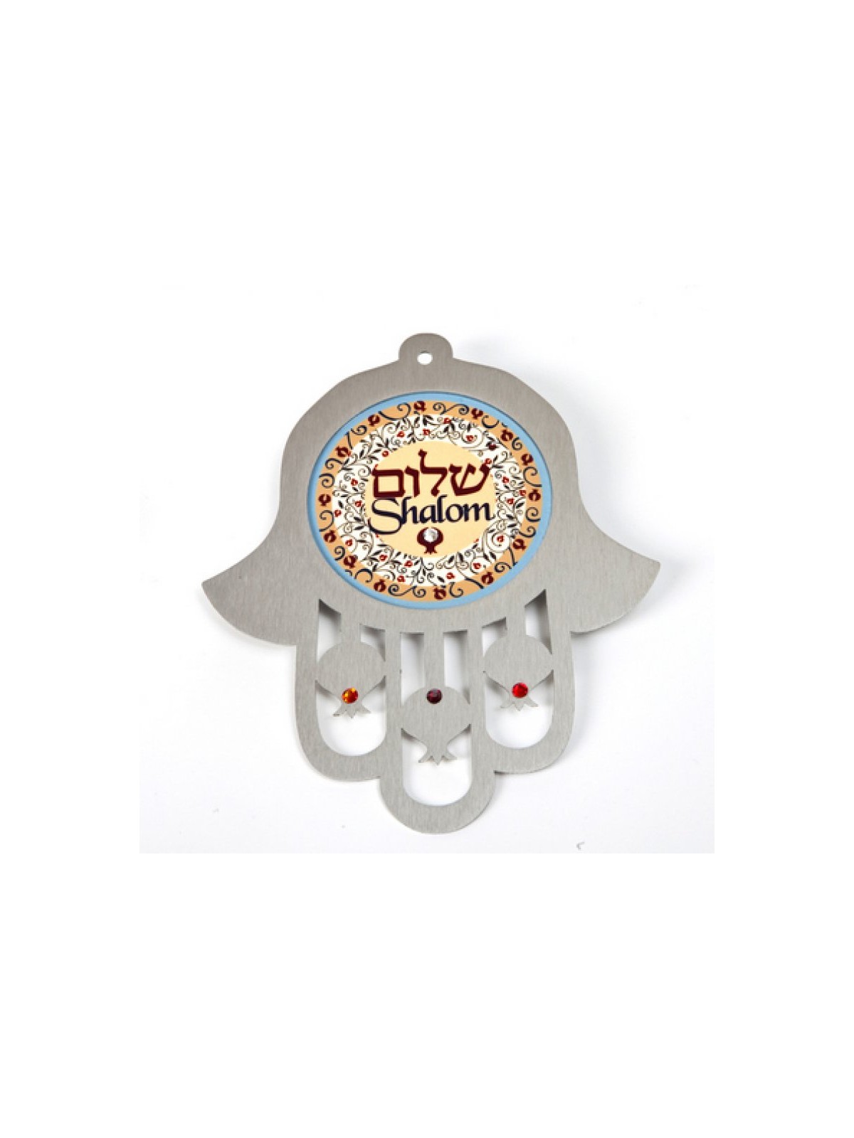 Dorit Judaica Peach Shades Stainless Steel Wall Hamsa... | Hamsa Hands