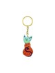 Yair Emanuel Gold Key Chain Colorful Cat Decora... | Judaica Keychains