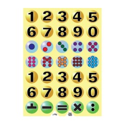 Colorful Stickers for Children Numbers Arithmeti... | Judaica Stickers