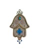 Iris Design Hamsa Wall Plaque Hebrew Blessings with B... | Hamsa Hands