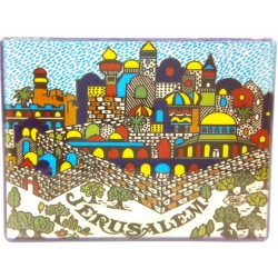 Ceramic Magnet View of Jerusalem in Armenian Art S... | Jewish Magnets