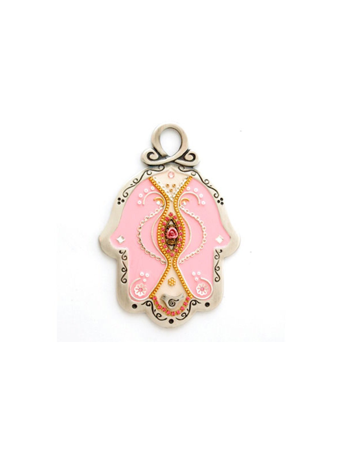 Baby Pink Pewter Wall Hamsa by Ester Shahaf | Hamsa Hands