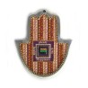 Iris Design Hand Painted Beaded Wall Hamsa English Bl... | Hamsa Hands